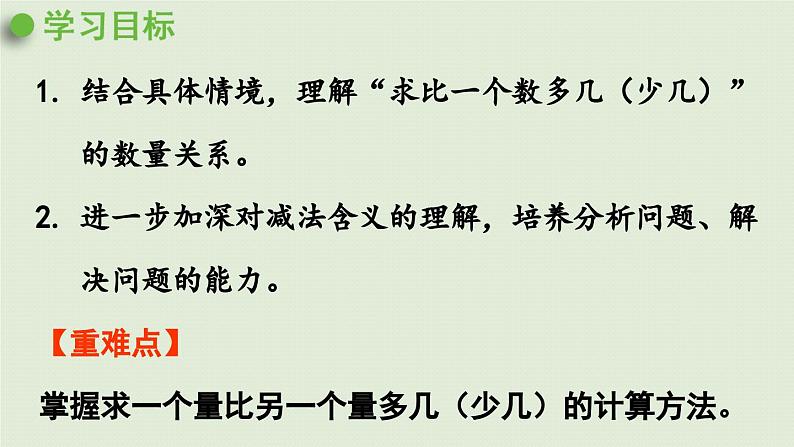 信息窗3 第1课时 比多比少问题的解决课件PPT第2页