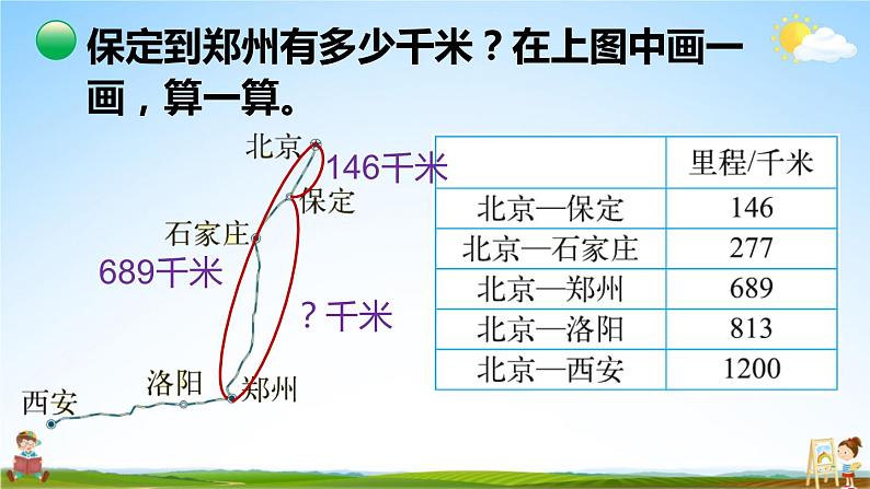 北师大版三年级数学上册《三 加与减 第5课时 里程表（一）》课堂教学课件PPT公开课第5页