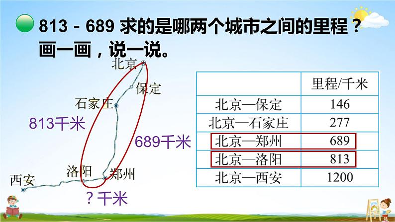 北师大版三年级数学上册《三 加与减 第5课时 里程表（一）》课堂教学课件PPT公开课第8页