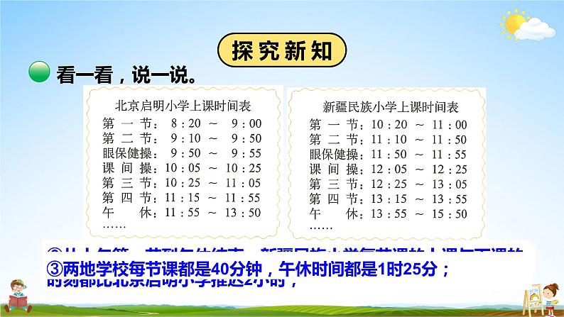 北师大版数学三年级上册《七 年、月、日 第4课时 时间表》课堂教学课件PPT公开课04