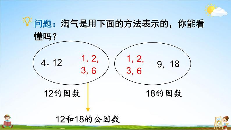 北师大版五年级数学上册《五 分数的意义 第7课时 找最大公因数》课堂教学课件PPT公开课07