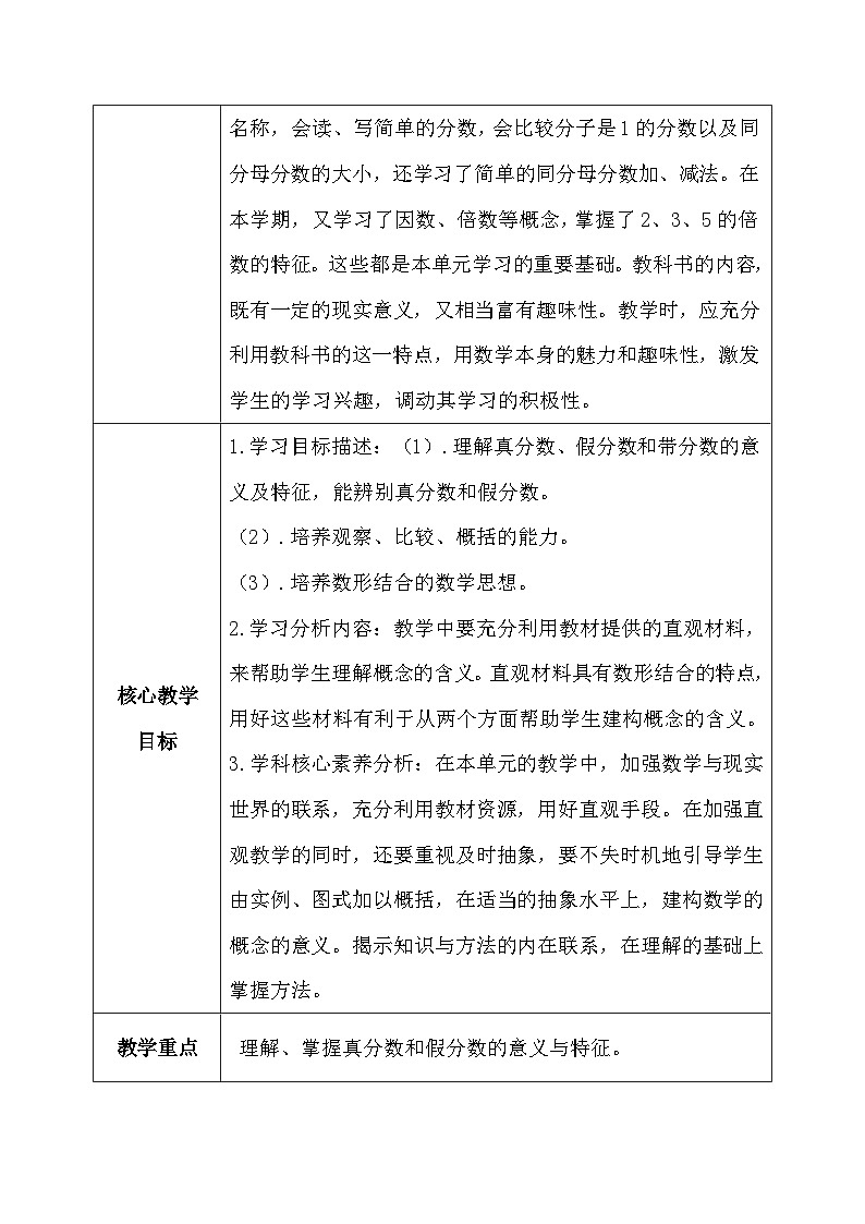 【核心素养】人教版小学数学五年级下册 4.5  真分数和假分数1     课件  教案（含教学反思）导学案02