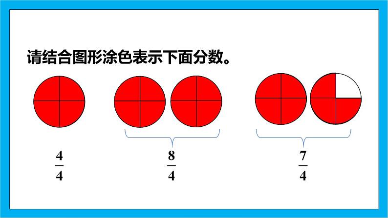 【核心素养】人教版小学数学五年级下册 4.6  真分数和假分数2  课件第4页