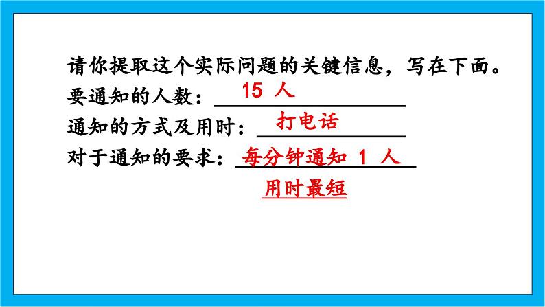 【核心素养】人教版小学数学五年级下册 6.8  怎样通知最快   课件第4页