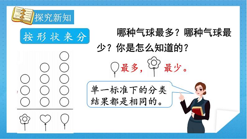 【核心素养】人教版小学数学一年级下册 第1课时 分类与整理（1） 课件+ 教案（含教学反思）08