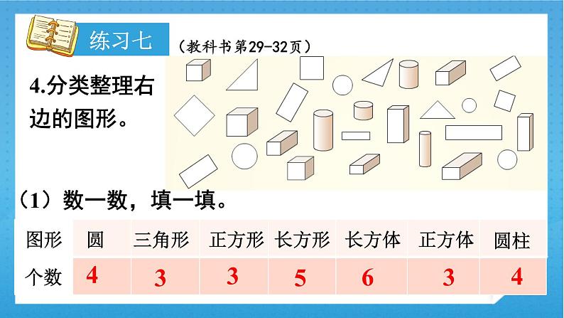 人教版小学数学一年级下册 练习七 课件07