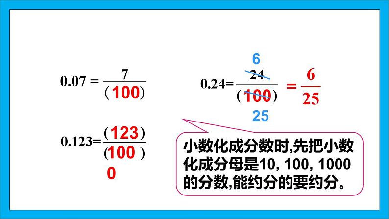 【核心素养】人教版小学数学五年级下册 4.17  分数与小数的互化   课件  教案（含教学反思）导学案06