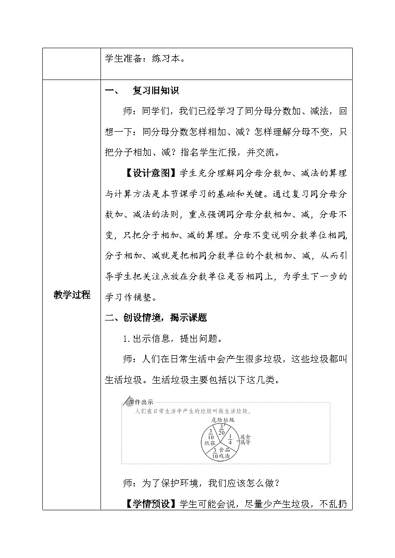 【核心素养】人教版小学数学五年级下册 6.3  异分母分数加、减法  课件  教案（含教学反思）导学案03