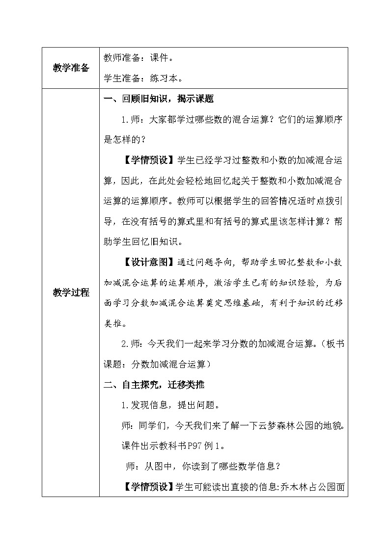 【核心素养】人教版小学数学五年级下册 6.5   分数加减混合运算  课件  教案（含教学反思）导学案03