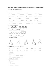 山东省肥城市2023-2024学年一年级上学期期中数学试卷