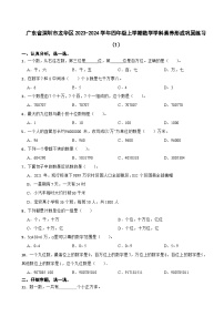 广东省深圳市龙华区2023-2024学年四年级上学期数学学科素养形成巩固练习（1）