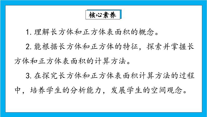 【核心素养】人教版小学数学五年级下册 3.3 长方体和正方体的表面积  课件第2页