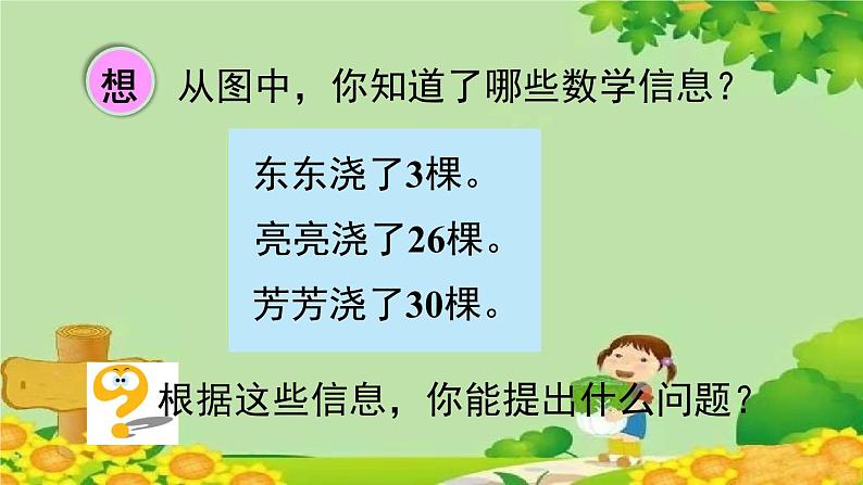 青岛版（六三制）数学一年级下册 五 绿色行动——100以内的加减法（一）-信息窗1 两位数加一位数（不进位）、两位数加整十数课件03