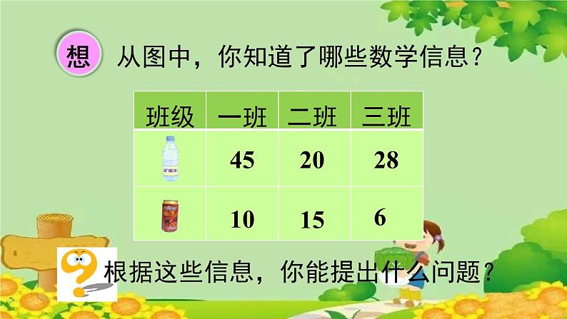 青岛版（六三制）数学一年级下册 五 绿色行动——100以内的加减法（一）-信息窗3 比多比少问题的解决、两位数减一位数（不退位）、两位数减整十数课件第3页