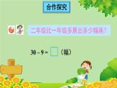 青岛版（六三制）数学一年级下册 五 绿色行动——100以内的加减法（一）-信息窗4 两位数减一位数（退位）课件