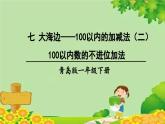 青岛版（六三制）数学一年级下册 七 大海边——100以内的加减法（二）-信息窗1 100以内数的不进位加法课件