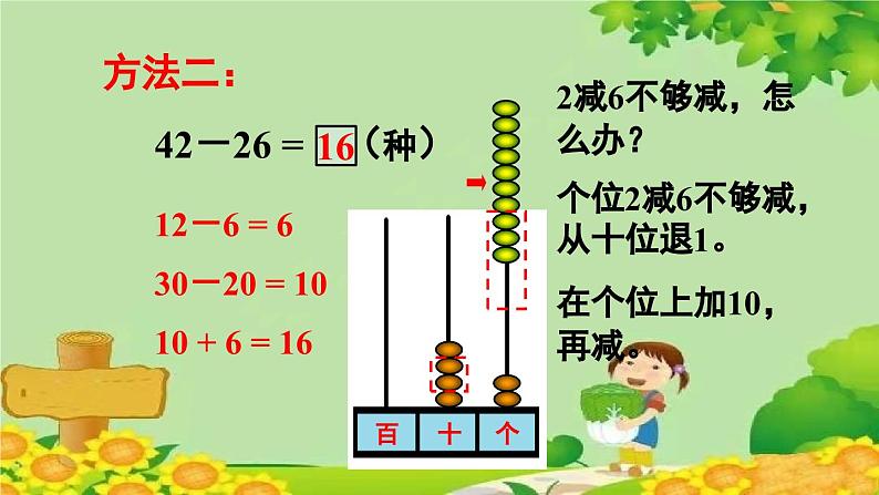 青岛版（六三制）数学一年级下册 七 大海边——100以内的加减法（二）-信息窗4 100以内数的退位减法课件05