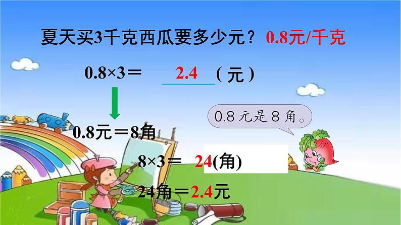 苏教版数学五年级上册 五 小数乘法和除法-第1课时 小数乘整数课件第7页