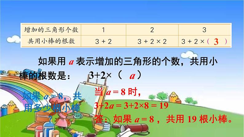 苏教版数学五年级上册 八 用字母表示数-第2课时 用字母表示数（2）课件第6页