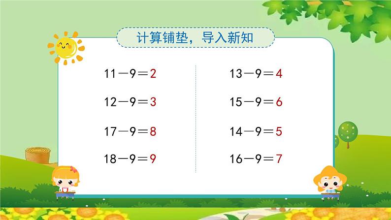 人教版一年级数学下册 2.2.1《十几减8》 课件第2页