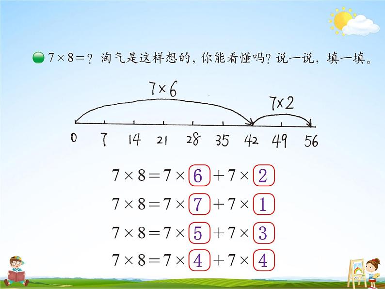 北师大版二年级数学上册《八 6-9的乘法口诀 第2课时 一共有多少天》课堂教学课件PPT公开课第4页