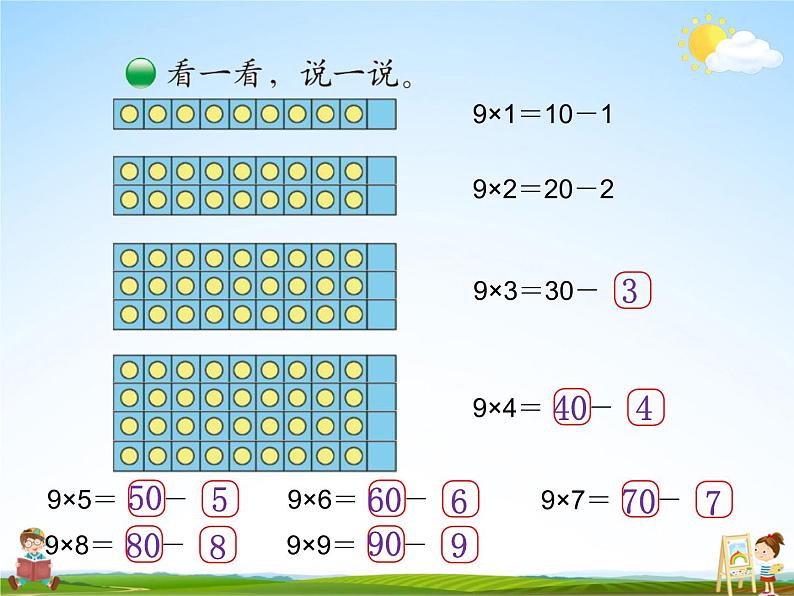 北师大版二年级数学上册《八 6-9的乘法口诀 第3课时 买球》课堂教学课件PPT公开课第4页