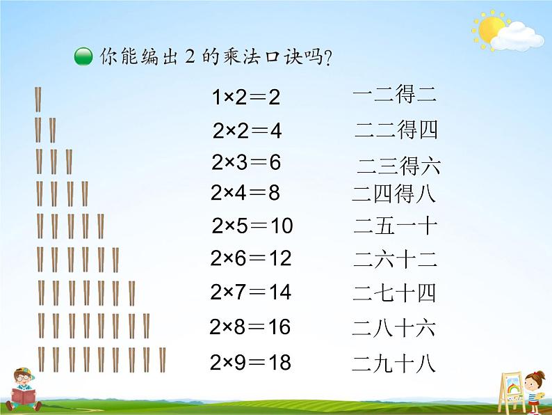 北师大版二年级数学上册《五 2-5的乘法口诀 第2课时 做家务》课堂教学课件PPT公开课03