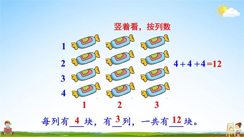 北师大版数学二年级上册《三 数一数与乘法 第1课时 有多少块糖》课堂教学课件PPT公开课05