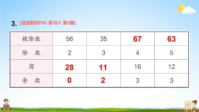 苏教版三年级数学上册《四 两、三位数除以一位数 练习八》课堂教学课件PPT公开课第7页