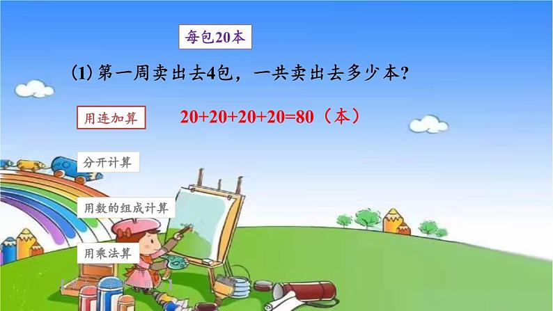 冀教版数学三年级上册 二 两、三位数乘一位数-1.口算乘法课件05