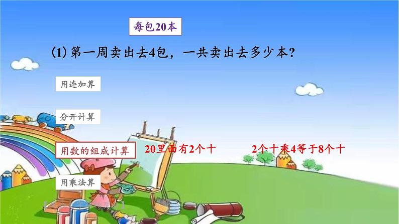 冀教版数学三年级上册 二 两、三位数乘一位数-1.口算乘法课件07