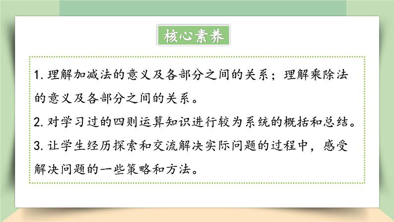 【核心素养】人教版小学数学四年级下册1.1加、减法的意义和各部分名称   课件+教案+导学案(含教学反思)02