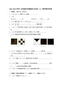 广东省惠州市惠城区2023-2024学年五年级上学期期中数学试卷