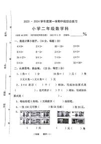 广东省梅州市大埔县2023-2024学年二年级上学期11月期中数学试题