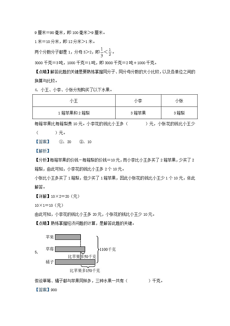 2022-2023学年浙江省温州市人教版三年级上册期末考试数学试卷及答案第2页