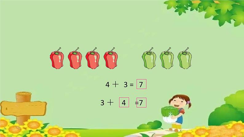 苏教版数学一年级上册 第八单元第四课时 得数是6、7的加法课件第6页