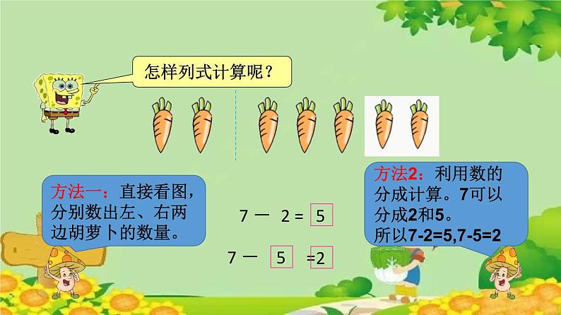 苏教版数学一年级上册 第八单元第五课时 6、7减几课件第5页