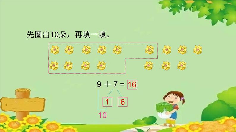 苏教版数学一年级上册 第10单元第1课时 9加几课件06