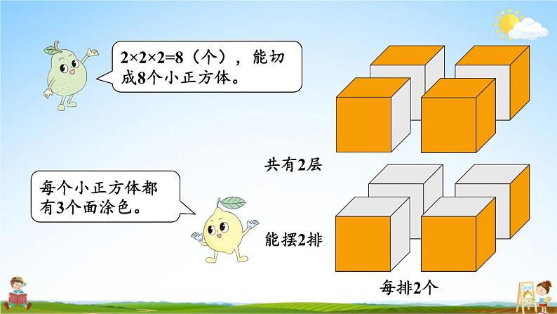 苏教版六年级数学上册《一 长方体和正方体 综合与实践 表面涂色的正方体》课堂教学课件PPT公开课第3页