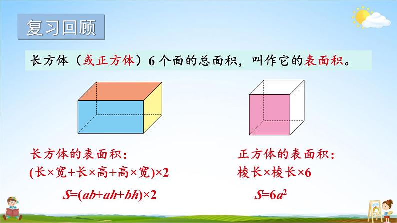 苏教版六年级数学上册《一 长方体和正方体 第4课时 长方体和正方体的表面积（2）》教学课件公开课第2页