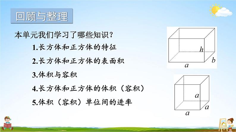 苏教版六年级数学上册《一 长方体和正方体 整理与练习》课堂教学课件PPT公开课第2页