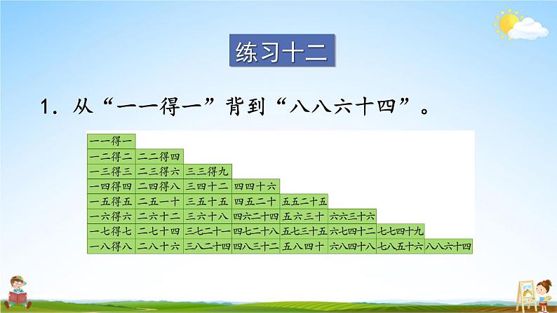 苏教版二年级数学上册《六 表内乘法和表内除法（二）练习十二》课堂教学课件PPT公开课02