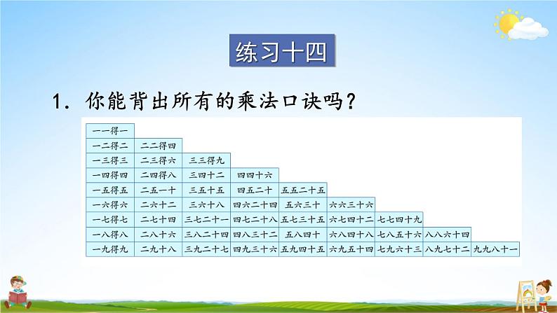 苏教版二年级数学上册《六 表内乘法和表内除法（二）练习十四》课堂教学课件PPT公开课02