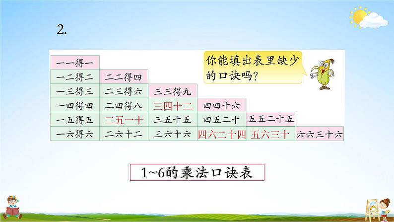 苏教版二年级数学上册《三 表内乘法（一）复习》课堂教学课件PPT公开课第3页