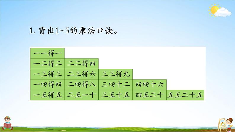 苏教版二年级数学上册《三 表内乘法（一）练习六》课堂教学课件PPT公开课第2页