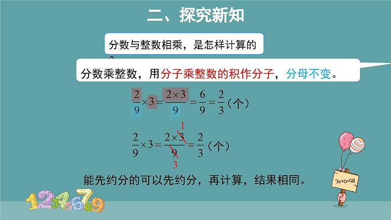 分数乘整数   课件 共2课时 人教版数学六年级上册第5页