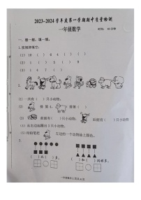 山东省青岛市黄岛区胶南市胶河经济区中心小学2023-2024学年一年级上学期期中数学试卷