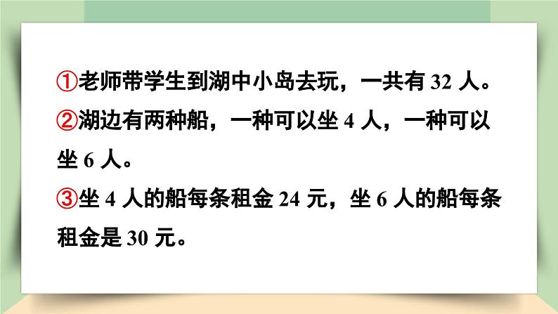 【核心素养】人教版小学数学四年级下册1.6    租船问题    课件+教案+导学案(含教学反思)06