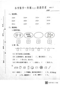 江苏省兴化市2023-2024学年一年级上学期期中阶段作业数学试卷