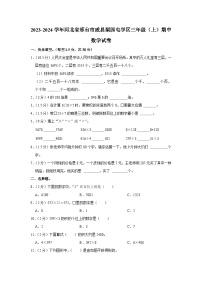 河北省邢台市威县梨园屯学区2023-2024学年三年级上学期期中数学试卷